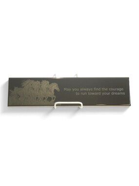 Engraved Ceramic Tile Horse Quote Wall Plaque 16" Motivational Decor